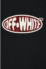 OFF-WHITE Crystal Round Logo Over T-shirt in Black & White, view 3, click to view large image.
