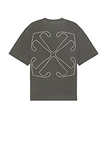 OFF-WHITE Outline Arrow Skate T-Shirt in Black, view 1, click to view large image.