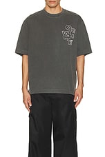 OFF-WHITE Outline Arrow Skate T-Shirt in Black, view 3, click to view large image.