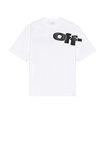 OFF-WHITE Shared Logo Skate T-Shirt in White, view 1, click to view large image.