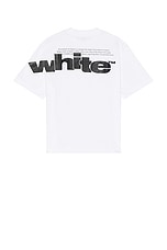 OFF-WHITE Shared Logo Skate T-Shirt in White, view 2, click to view large image.