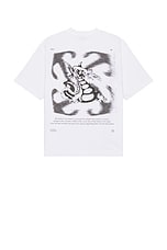 OFF-WHITE Dragon Arrow Skate T-Shirt in White, view 1, click to view large image.