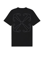 OFF-WHITE Stitch Arrow Slim Short Sleeve Tee in Black