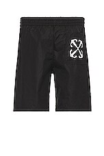 OFF-WHITE Surfer Swimshorts in Black, view 2, click to view large image.
