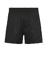OFF-WHITE Stamp Swimshorts in Black & White, view 2, click to view large image.