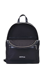 OFF-WHITE Core Round Nylon Backpack in Black, view 4, click to view large image.