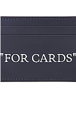 OFF-WHITE Quote Bookish Card Case in Black & White, view 5, click to view large image.