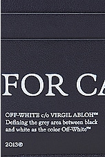 OFF-WHITE Quote Bookish Card Case in Black & White, view 6, click to view large image.