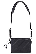 OFF-WHITE Diag Leather Camera Bag in Black, view 1, click to view large image.