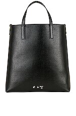 OFF-WHITE Binder Diag Saffiano Tote in Black, view 2, click to view large image.