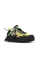 OFF-WHITE Odsy 1000 Sneakers in Green & Bone, view 2, click to view large image.