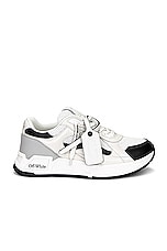 OFF-WHITE Runner B Sneaker in White & Black, view 1, click to view large image.