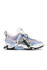 OFF-WHITE Odsy 2000 Sneaker in White, Light, & Blue, view 1, click to view large image.
