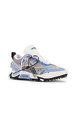 OFF-WHITE Odsy 2000 Sneaker in White, Light, & Blue, view 2, click to view large image.