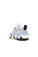 OFF-WHITE Odsy 2000 Sneaker in White, Light, & Blue, view 3, click to view large image.