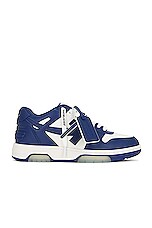 OFF-WHITE Out Of Office Sneaker In White &amp; Dusty Blue in White & Dusty Blue, view 1, click to view large image.