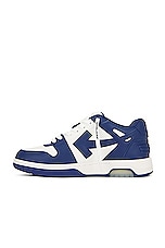 OFF-WHITE Out Of Office Sneaker In White &amp; Dusty Blue in White & Dusty Blue, view 5, click to view large image.
