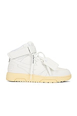 OFF-WHITE Out Of Office Mid Top Sneaker in White, view 1, click to view large image.