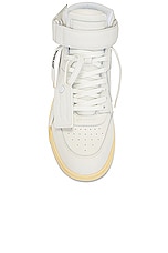 OFF-WHITE Out Of Office Mid Top Sneaker in White, view 4, click to view large image.