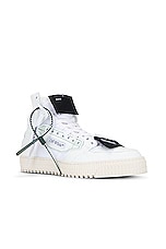 OFF-WHITE 3.0 Off Court Sneaker in White & Black, view 2, click to view large image.