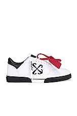 OFF-WHITE New Low Vulcanized Canvas in White & Black, view 1, click to view large image.