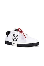 OFF-WHITE New Low Vulcanized Canvas in White & Black, view 2, click to view large image.