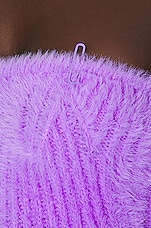 OFF-WHITE Fuzzy Gloves Mini Dress in Lilac, view 4, click to view large image.