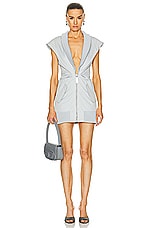 OFF-WHITE Mini Puff Dress in Arctic Ice, view 1, click to view large image.