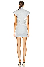 OFF-WHITE Mini Puff Dress in Arctic Ice, view 4, click to view large image.