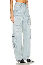 OFF-WHITE Multipocket Cargo in Light Blue, view 2, click to view large image.
