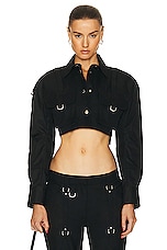 OFF-WHITE Cargo Crop Top in Black, view 1, click to view large image.