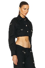 OFF-WHITE Cargo Crop Top in Black, view 2, click to view large image.