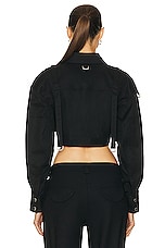 OFF-WHITE Cargo Crop Top in Black, view 3, click to view large image.