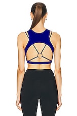 OFF-WHITE Lace Up Harness Bra Top in Dark Blue, view 4, click to view large image.