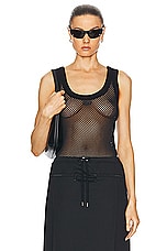 OFF-WHITE Net Tank Top in Black, view 1, click to view large image.