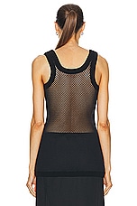 OFF-WHITE Net Tank Top in Black, view 3, click to view large image.