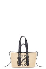 OFF-WHITE Day Off Small Raffia Bag in Beige, view 1, click to view large image.