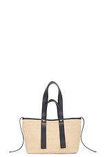 OFF-WHITE Day Off Small Raffia Bag in Beige, view 3, click to view large image.