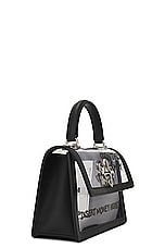 OFF-WHITE Jitney 1.4 Top Handle Chain Bag in Transparent Black, view 5, click to view large image.