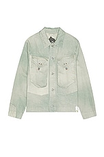 Objects IV Life Tradition Denim Jacket in Green Patina, view 1, click to view large image.