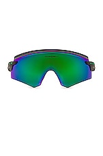 Oakley Encoder Sunglasses in Black & Green, view 1, click to view large image.