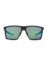Oakley Futurity Sun Sunglasses in Black & Green, view 1, click to view large image.