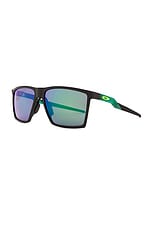 Oakley Futurity Sun Sunglasses in Black & Green, view 2, click to view large image.