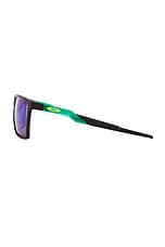 Oakley Futurity Sun Sunglasses in Black & Green, view 3, click to view large image.