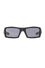 Oakley Gascan Rectangle Sunglasses in Matte Black, view 1, click to view large image.