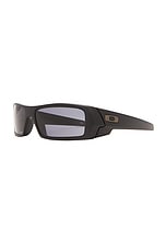 Oakley Gascan Rectangle Sunglasses in Matte Black, view 2, click to view large image.