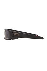 Oakley Gascan Rectangle Sunglasses in Matte Black, view 3, click to view large image.