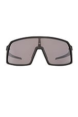 Oakley Sutro Shield Sunglasses in Polished Black, view 1, click to view large image.