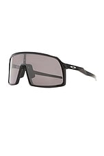 Oakley Sutro Shield Sunglasses in Polished Black, view 2, click to view large image.