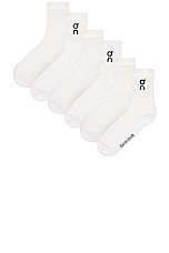 On Logo Sock 3-Pack in White, view 2, click to view large image.